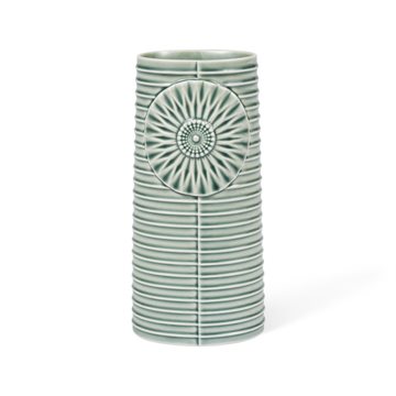 Pipanella lines vase, oval green