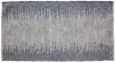 Tæppe, stålgrå/creme, 60x90 cm