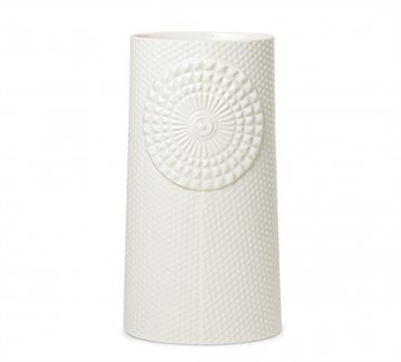 Pipanella dot oval, stor vase, hvid